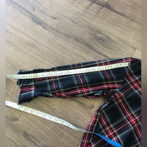 MAJE LAZAK DECONSTRUCTED ASYMMETRICAL PLAID ATTACHED TANK TOP EXPOSED SHOULDER - Picture 12 of 16